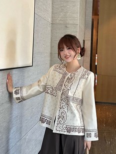 欧货真丝双宫丝面料重工刺绣宽松显瘦百搭国风外套+马甲都有