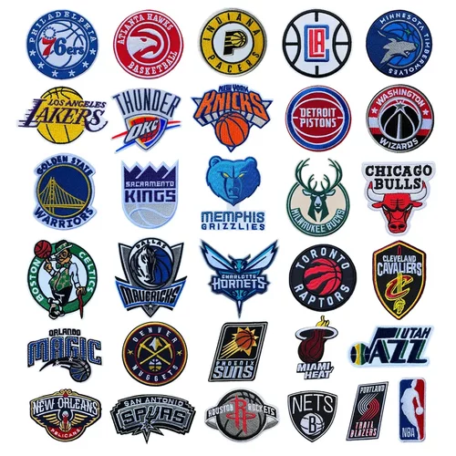 DIY自粘胶NBA篮球湖人金州勇士刺绣队徽服装补丁满绣背包装饰布贴