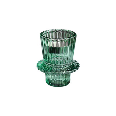 简约透绿色双头可用烛台