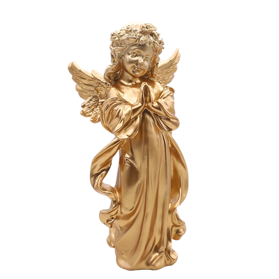 北欧轻奢风格树脂装饰祈祷天使