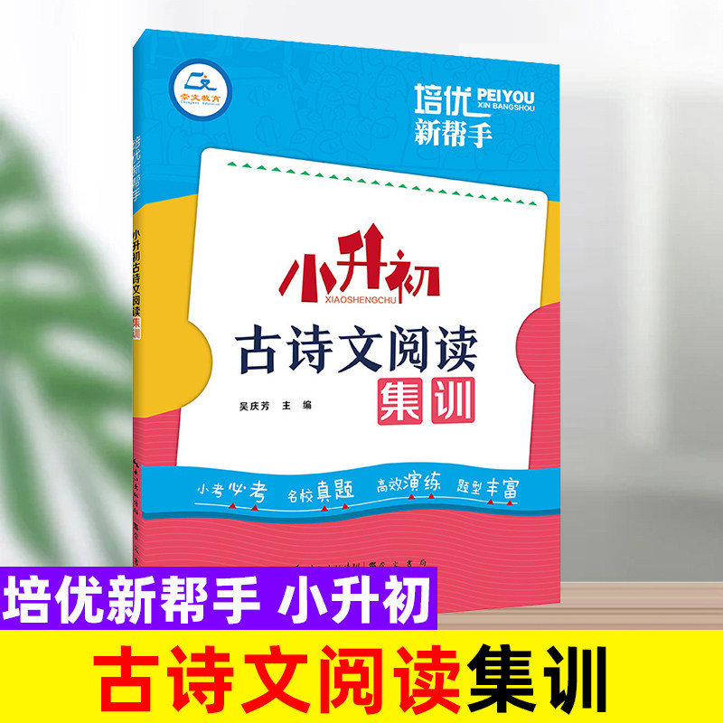 培优新帮手 小升初古诗文阅读集训 小升初小考必考诗词真题训练与文言文真题训练全国名校毕业考试真题高效演练真题专项练习