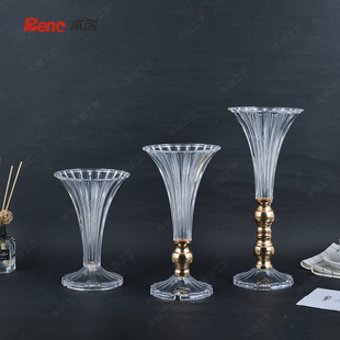 餐桌花架桌摆装 亚克力透明喇叭款 饰件 婚庆道具跨境电商畅销款 新款