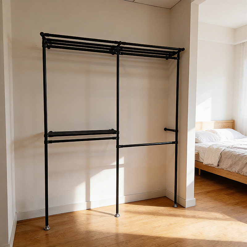 可定制上墙金属衣柜置物架衣帽间多组可调节落地卧室家用货架衣柜,商业/办公家具,服装展示架,淘宝优惠券,粉丝福利购,淘宝优惠卷