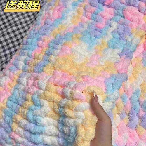 手工编织围巾毛线钩可爱秋冬