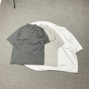 小武出品日系重磅240克夏季短袖T恤男女同款袖口下摆克夫口袋款潮