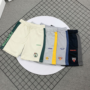 小武出品复古机车与篮球联名夏季休闲裤男细腻小毛圈宽松运动短裤