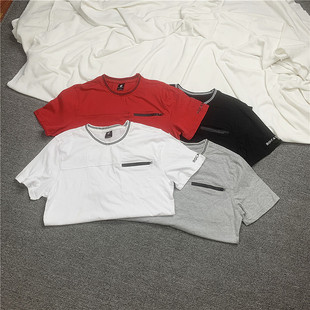 亏本清仓NO退NO换米国嘻哈夏圆领短袖T恤男口袋拉链休闲运动宽松