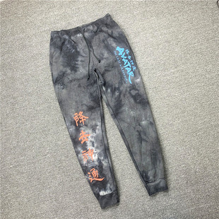 亏本清仓NO退NO换米国动漫做旧石墨洗春秋季抓绒休闲裤男收口卫裤