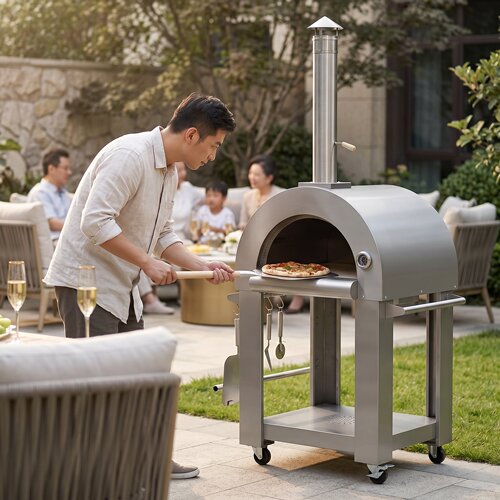 美式pizza披萨窑炉不锈钢烤炉