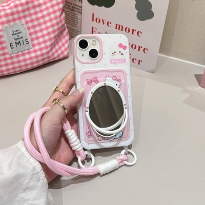 小熊kt猫插卡包苹果17手机壳挂绳
