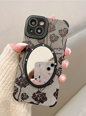 pura80pro皮质满屏郁金香华为mate60pro/pura70手机壳mate70pro全包镜头保护壳磨砂皮纹复古花朵秋冬软壳新款