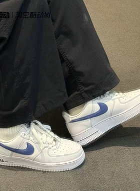 NIKE Air Force 1 Low 白蓝色 男子 运动休闲低帮板鞋 HQ2037-100