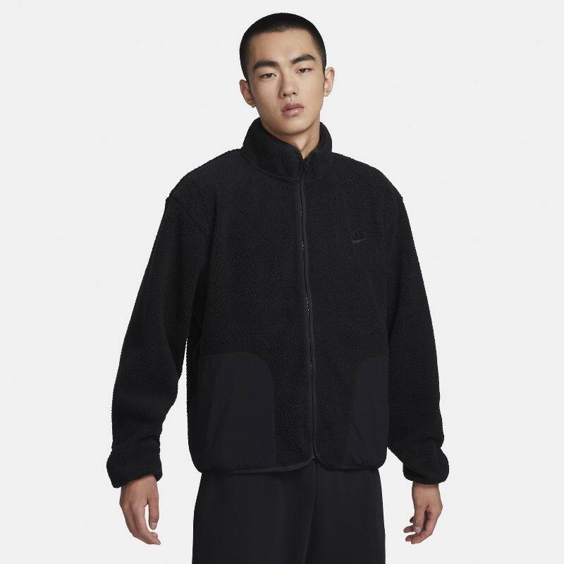 nike/耐克 男子冬季立领摇粒绒保暖运动休闲夹克外套FB8387-010