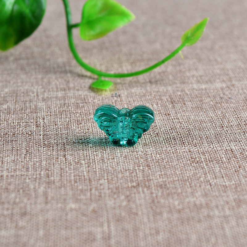 diy渐变琉璃蝴蝶耳坠散珠新品