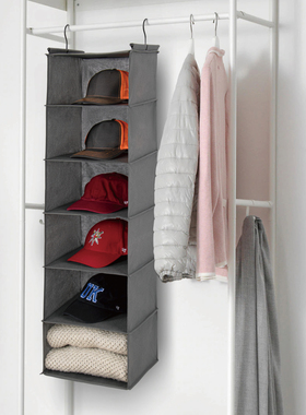 新款衣柜悬挂式多层收纳挂袋衣服帽子整理神器四件套包包多格收纳