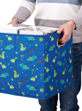 卧室客厅多功能折叠式衣物收纳盒 便携式教室学生儿童书本整理盒