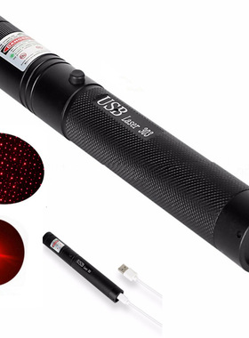 USB Laser303满天星单点绿色红色蓝紫色激光售楼教棒手电定制LOGO