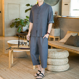 2025春季新款男装风天丝刺绣冰丝两件套短袖短裤深灰A20-P95，男装牛仔裤，电商B277(原6028)