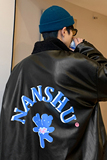 2026冬季新款羊羔毛两面穿印花立领保暖棉衣外套黑GM01-P135，男装棉衣，电商B277(原6028)