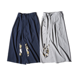 2025春夏新款风风长裤仙鹤拼接飘带休闲裤卫裤K115-P55，男装休闲裤，电商B277(原6028)