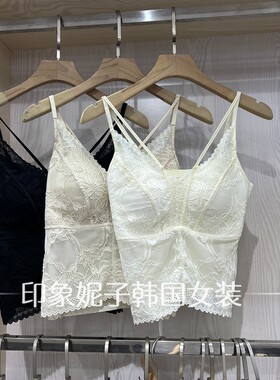 欧洲站夏季蕾丝修身短款抹胸