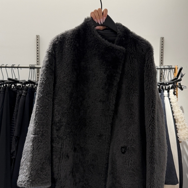 皮毛一体厚实复古羊羔毛