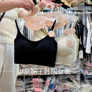 欧洲站百搭修身抹胸女无痕聚拢美背内衣黑色短款露背文胸