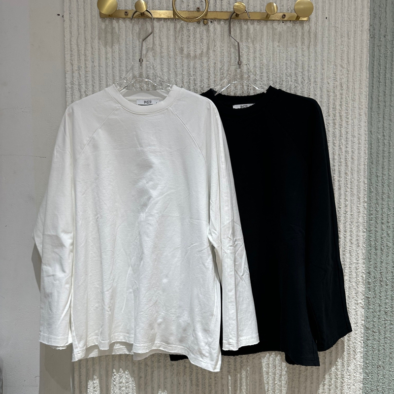 欧洲站2025冬季新款ph23时尚圆领简约百搭长袖T恤打底衫上衣5096