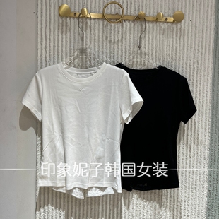 欧洲站2026夏季 时尚 百搭显瘦圆领短袖 T恤女休闲上衣潮329 新款