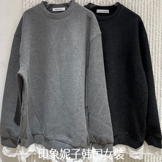 时尚圆领拼接蕾丝宽松休闲卫衣