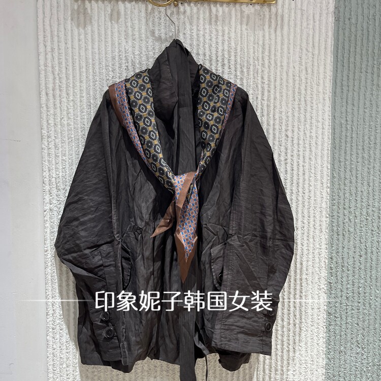 欧洲站2026秋季新款休闲印花外搭短外套女装30589