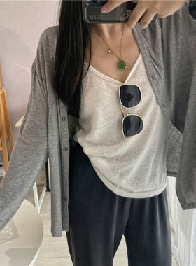 棉麻细吊带衫女慵懒百搭小背心