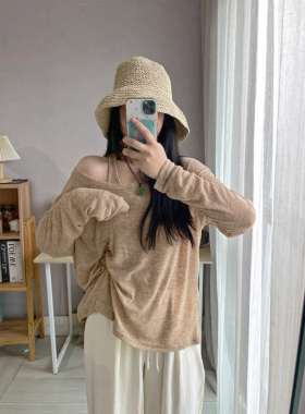 SA小树2026夏 薄防晒罩衫两件套女宽松显瘦慵懒风松弛上衣空调衫