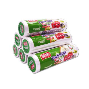 鑫峰平口加厚保鲜袋大中小号手撕袋点断式家用经济装食品级连卷袋