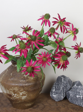 猫先生野趣假花异形花松果菊绢花