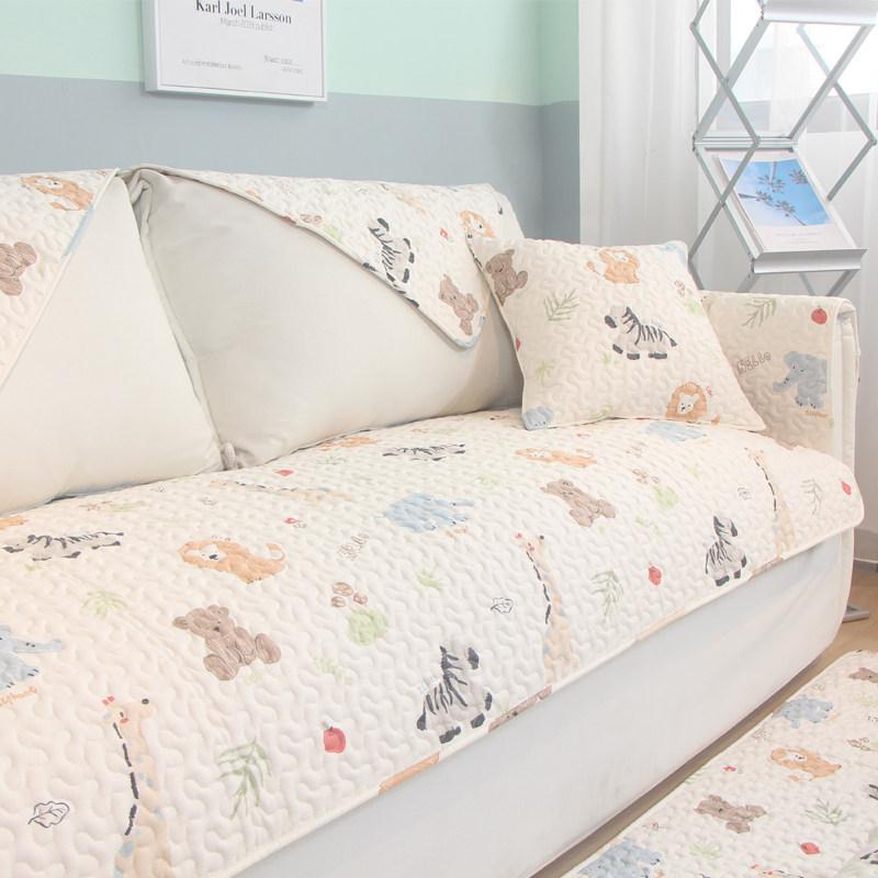 全棉沙发垫布艺简约现代纯棉坐垫子四季通用沙发套罩巾盖卡通定制,居家布艺,沙发垫,淘宝优惠券,粉丝福利购,淘宝优惠卷