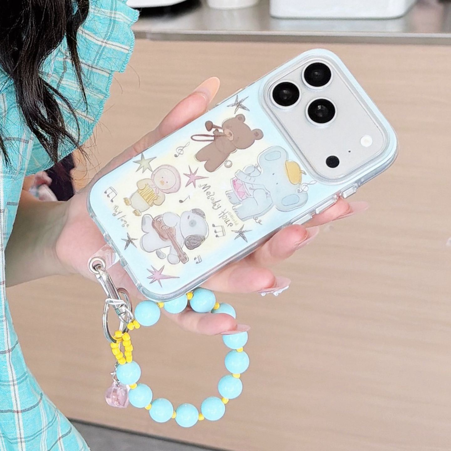 小众可爱镂空小动物音乐会适用苹果17promax手机壳iphone18pro新款16带挂绳15磨砂14女17全包防摔保护套13图片