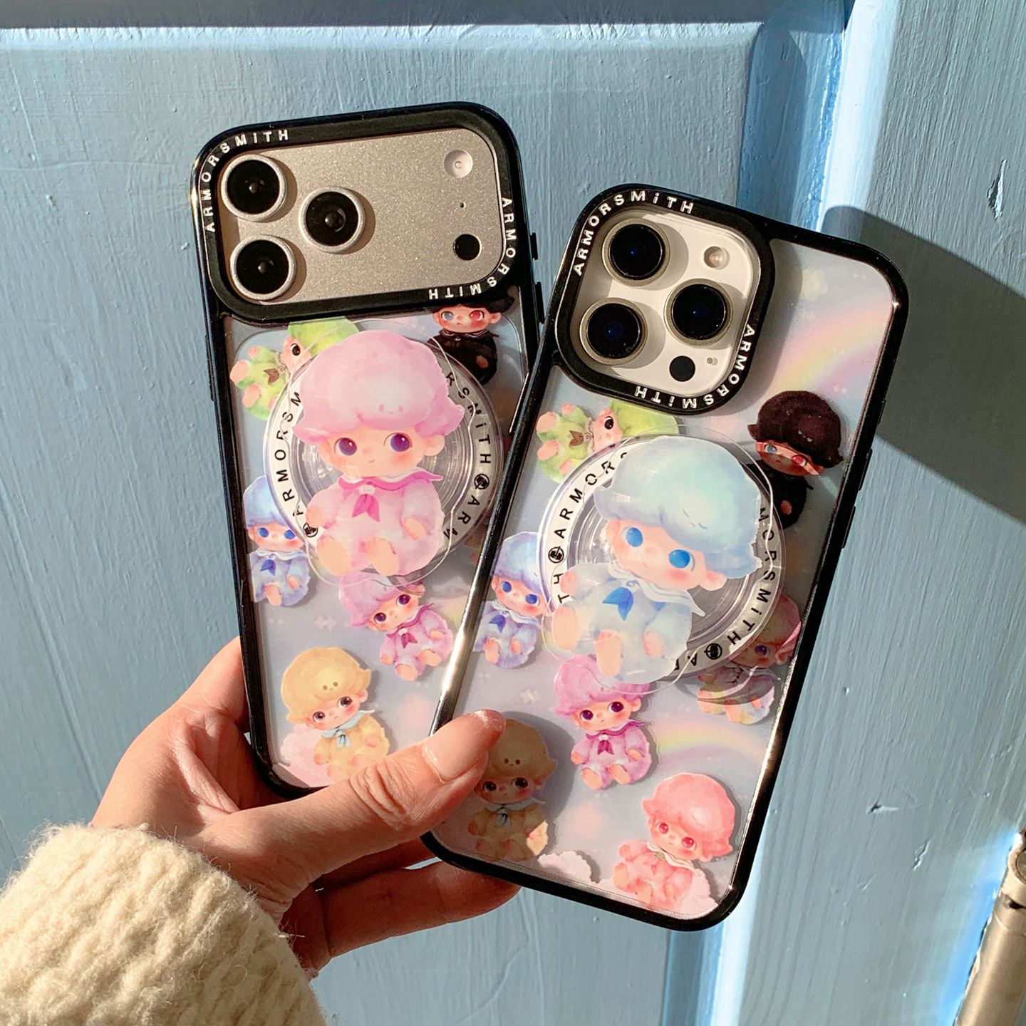 INS趣味可爱卡通磁吸支架适用iphone17promax手机壳苹果16新款15创意14pro软边硬底13/15promax防摔保护套