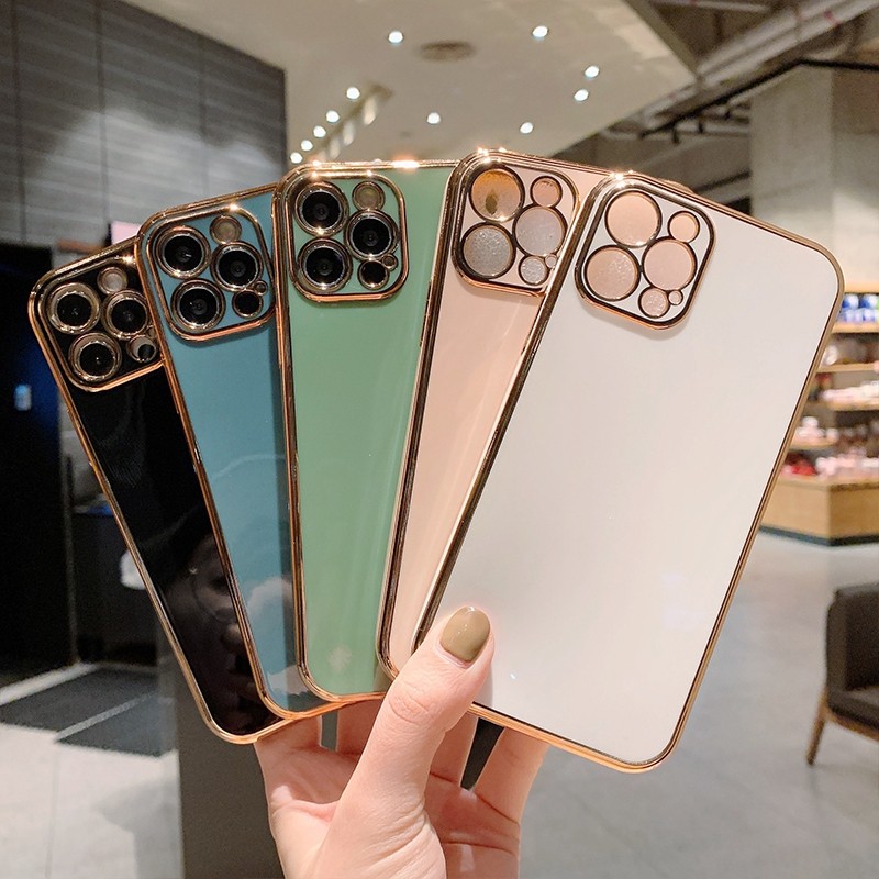 奢华电镀简约适用苹果14/13/11/12pro/max手机壳iPhonex/xr女7硅胶17/15promax情侣男女