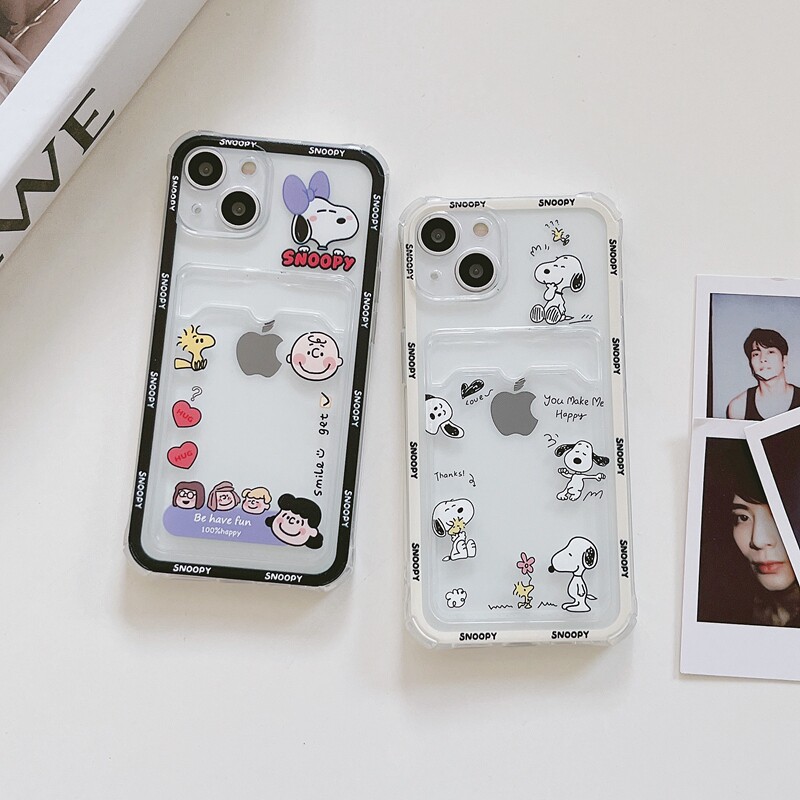 可放照片适用苹果14pro手机壳iPhone15promax新款13史努比11女生12情侣x卡通diy纪念16小卡xsm