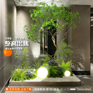 高端马醉木仿真植物造景橱窗室内装饰树大型假树景观楼梯下橱窗