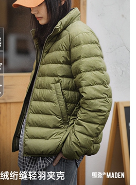 马登90白鸭绒超轻薄量款内搭排骨保暖内胆羽绒服外套男女同款秋冬