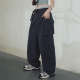 长裤 马登日系黑色休闲工装 户外运动裤 小个子宽松阔腿弯刀裤 女春 裤