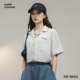马登刺绣古巴领衬衣宽松设计感短袖 女 小众休闲上衣内搭叠穿薄春季