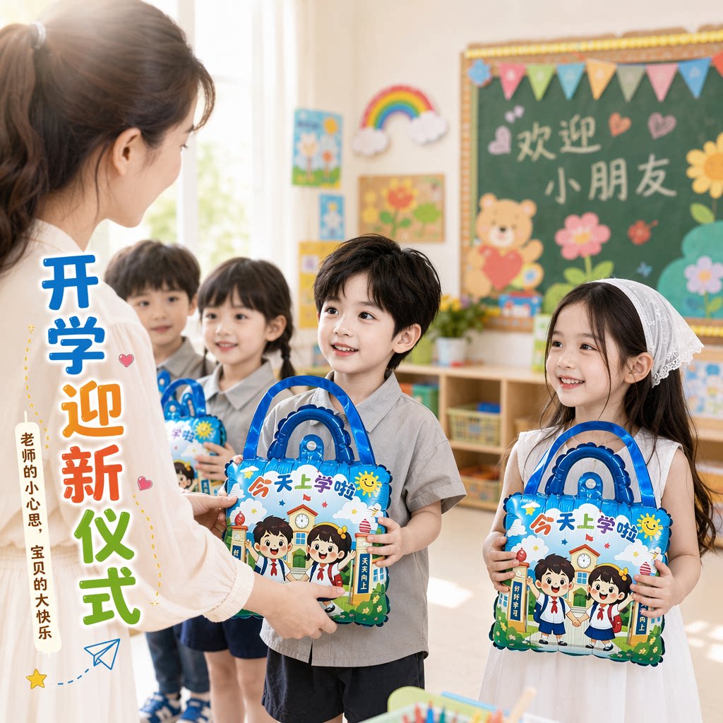 幼儿园开学季挎包气球