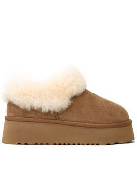 【啊双ASFO】保暖雪地靴加绒加厚冬季厚底毛毛鞋 跟高4.5cm 6008