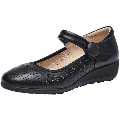 骆驼牛皮舒适玛丽珍小皮鞋