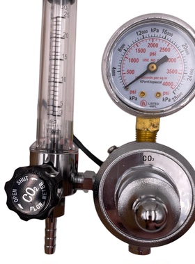 美标110V电源插头CO2气体加热流量计CGA-320接头出口高质量流量表