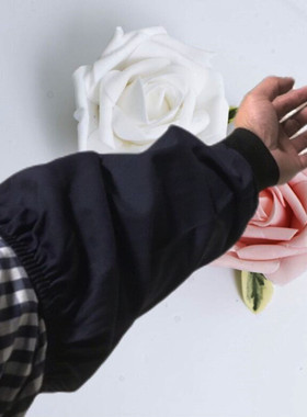 深蓝色成人纯全棉工作防护袖套防晒脏油溅上班干活套袖男女加厚款