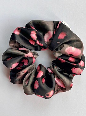 Achen/虞美人梵高油画大肠发圈复古黑手作发圈仿真丝发饰发绳原创